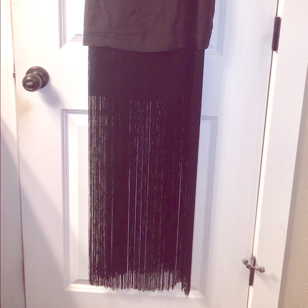 BCBGeneration dress, long fringe bottom, NWT
